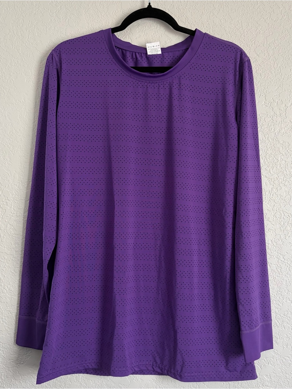 Zyia Active Women's XXL Purple Perforated Long Sleeves Lightweight Pullover Top